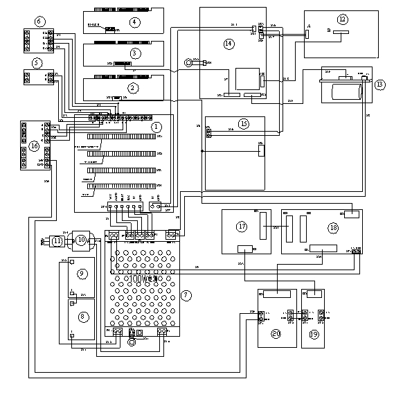 海灣壁掛式報(bào)警控制器內(nèi)部接線(xiàn)示意圖